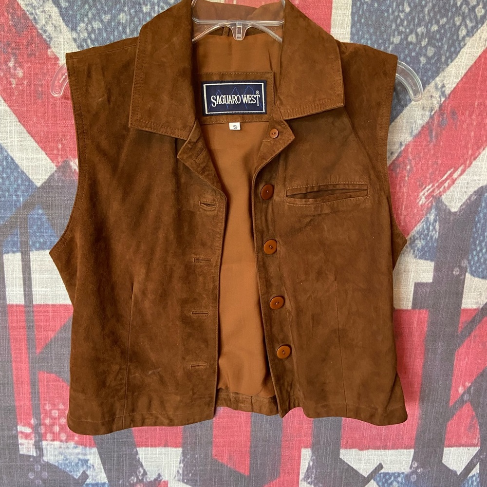 Precious leather (suede) saguaro west vest (s)